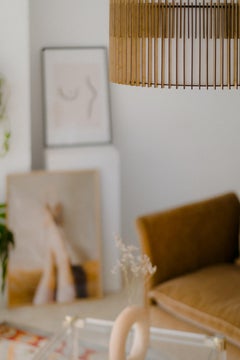 Special Offer, 1 Pendant Lamp and 2 Wall Lamps, Natural MDF Wood