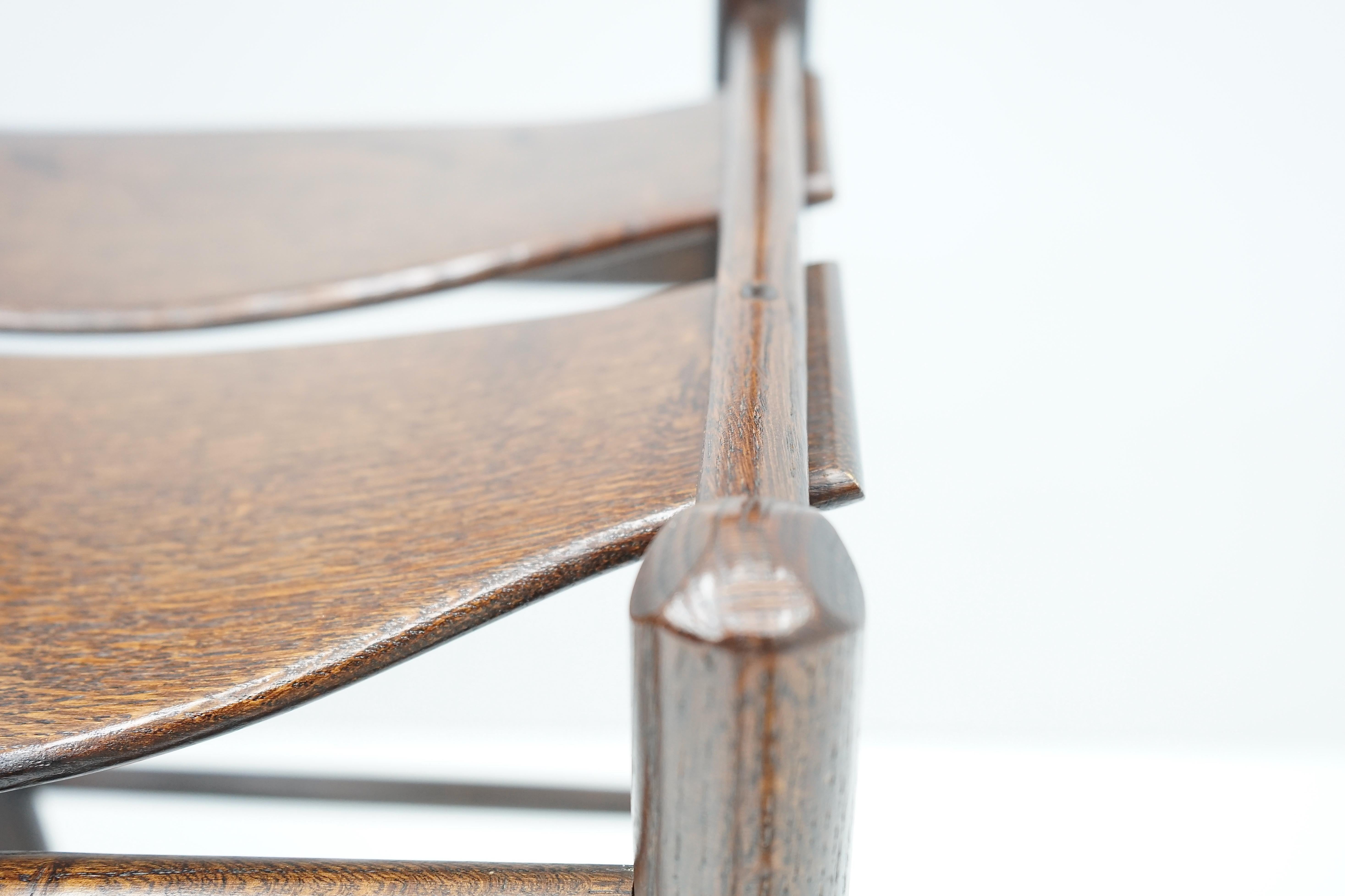 Set of Four Wood Bar Stools, 1970s 1