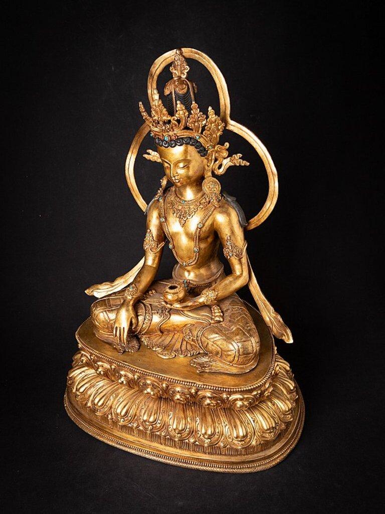 Special Old Bronze Nepali Buddha Statue from Nepal For Sale 2