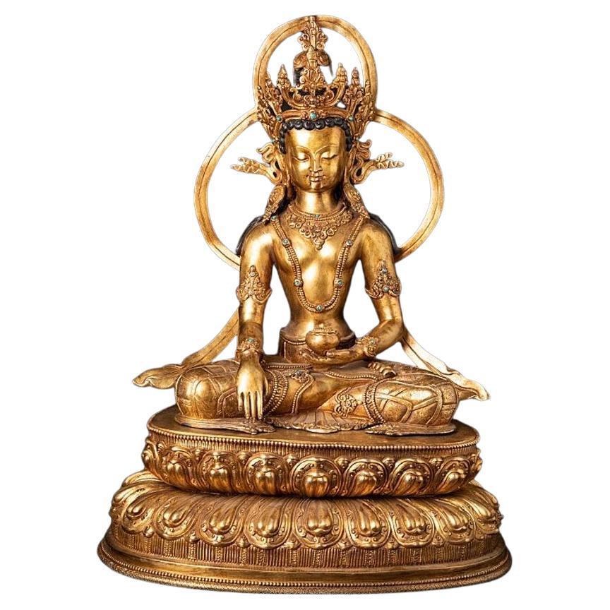 Special Old Bronze Nepali Buddha Statue from Nepal For Sale