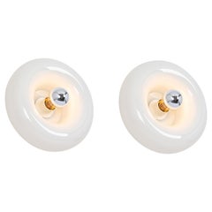 Special Opal Glass Wall Light Doughnut Shape by Doria, Germany, 1960s