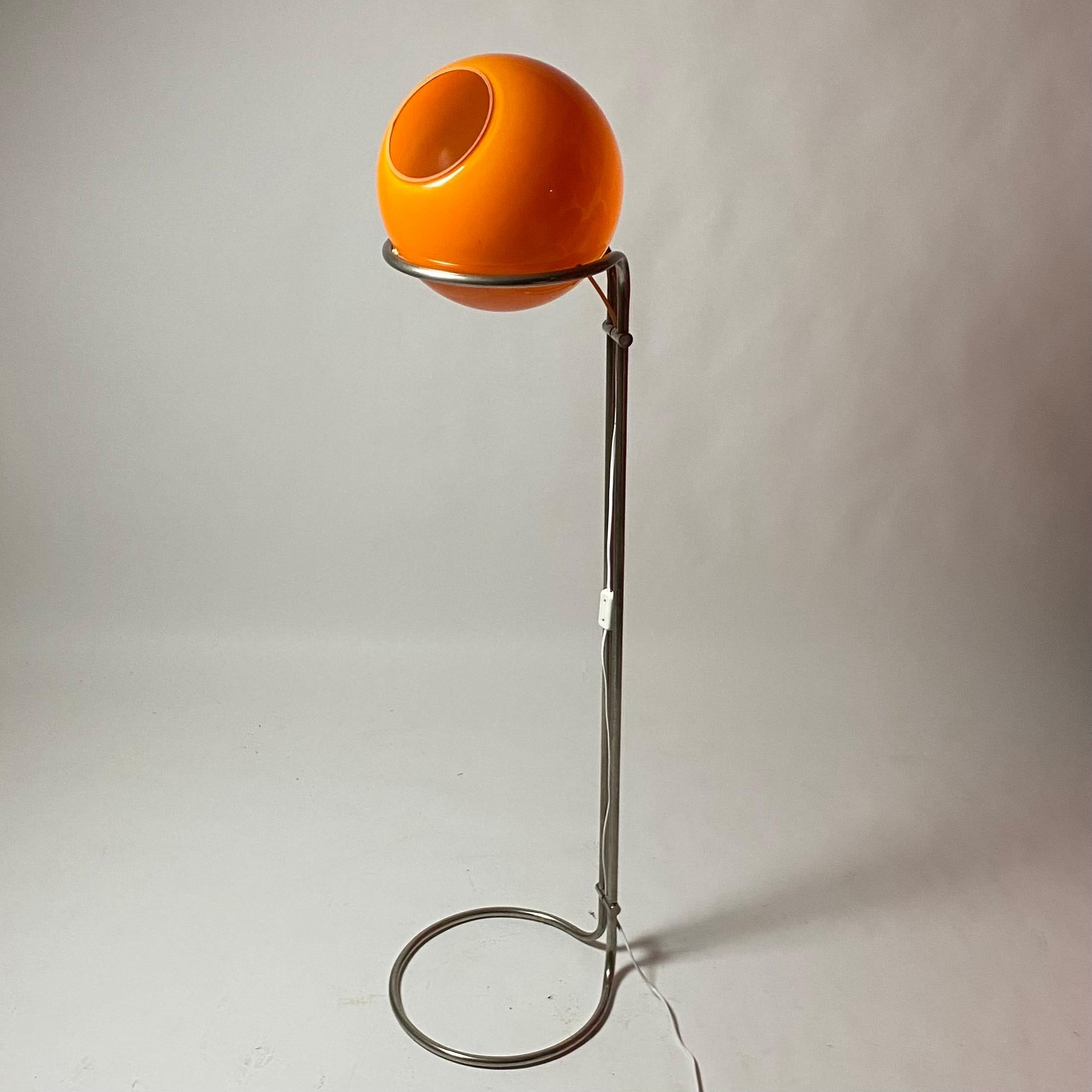 Mid-Century Modern Special Opaline Glass Floor Lamp by Tibor Hazi, Hungary 1973