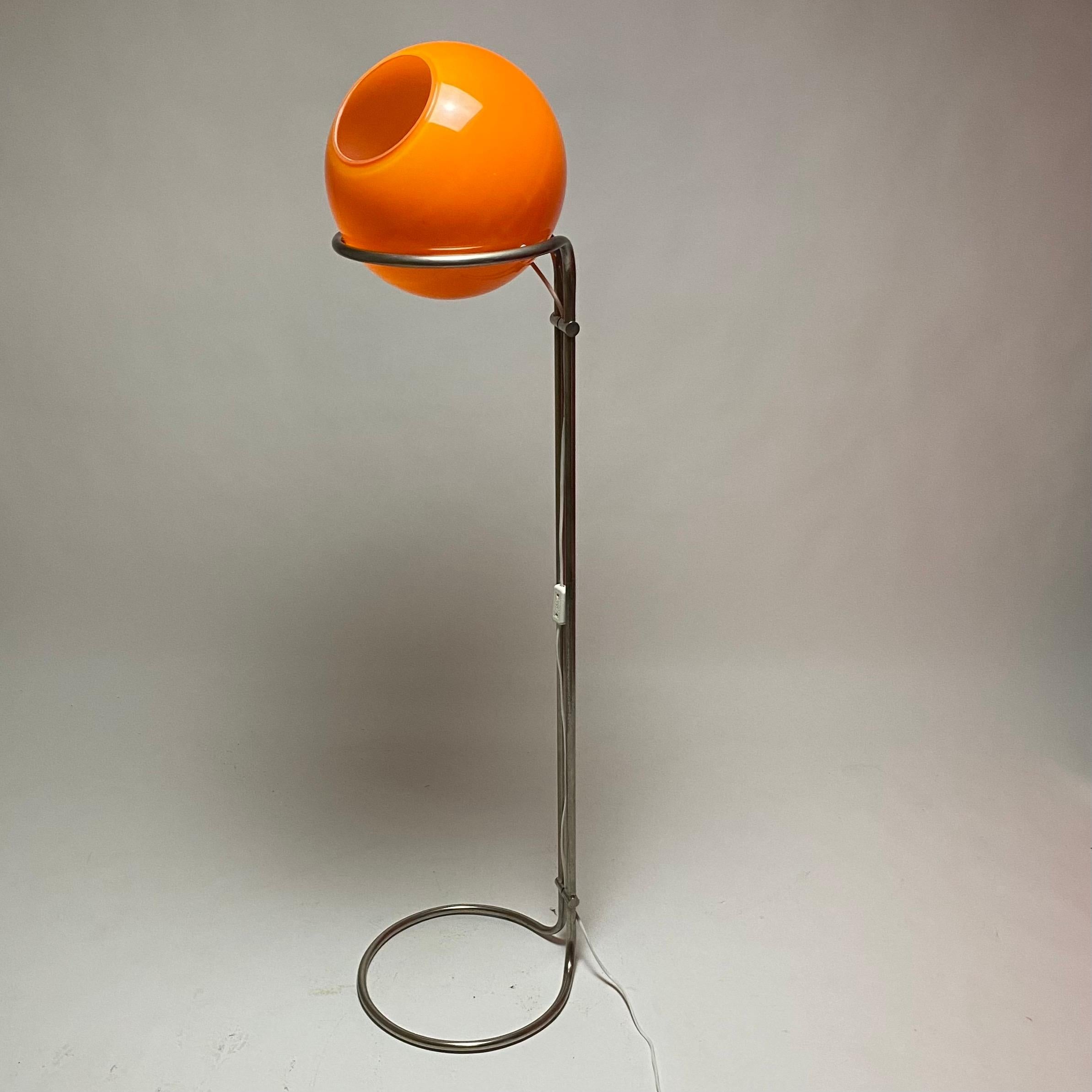 Late 20th Century Special Opaline Glass Floor Lamp by Tibor Hazi, Hungary 1973