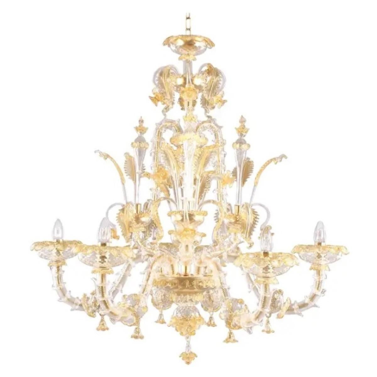 Special Order Chandelier + 4 Sconces crystal-mint green and leaves In New Condition For Sale In Trebaseleghe, IT