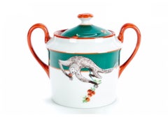 Special Order: Le Cirque Bernardaud Monkey Limoges Salad Plates and Sugar Bowl