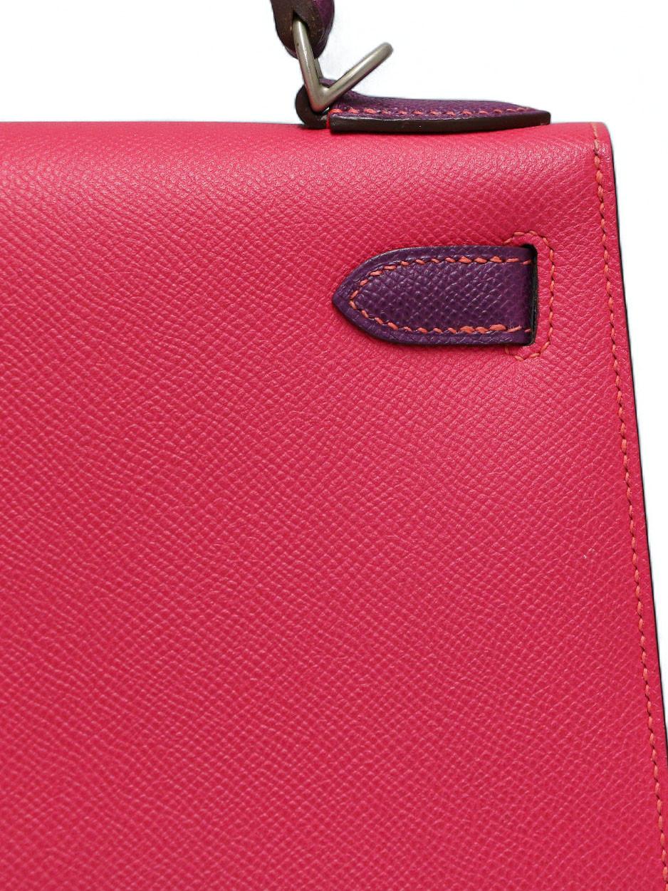 Commande spéciale Petit Kelly 28 Sellier Tricolor en vente 6