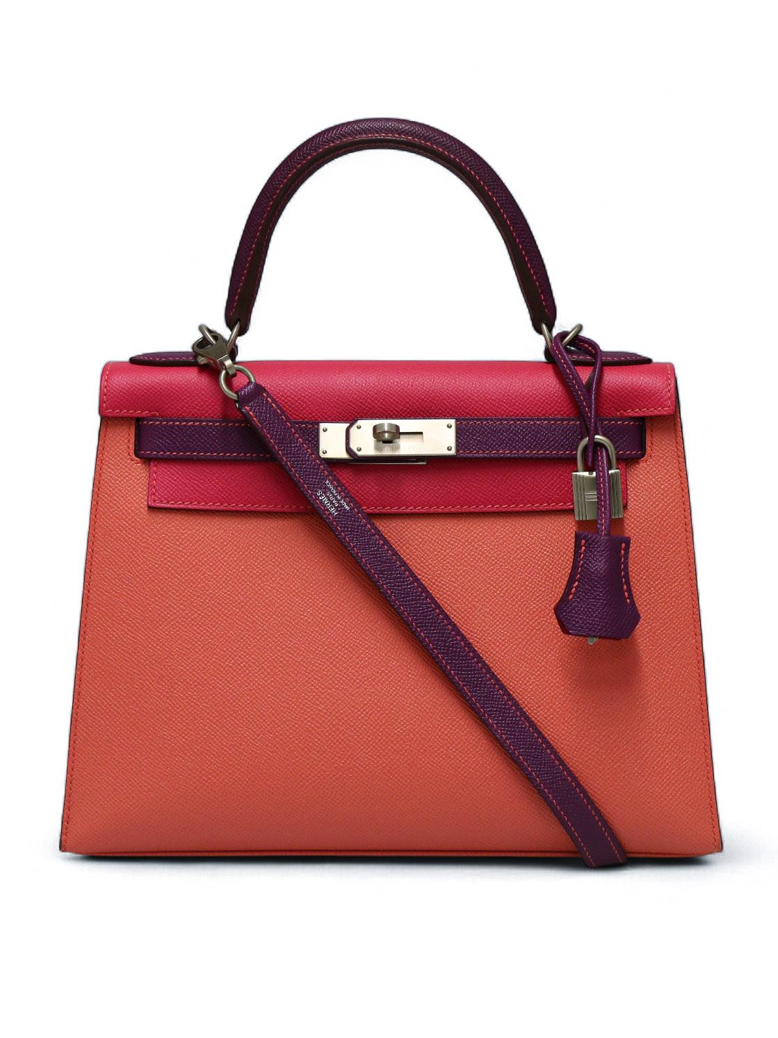 Commande spéciale Petit Kelly 28 Sellier Tricolor en vente 8