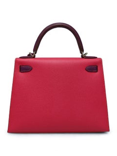 Special Order Small Kelly 28 Sellier Tricolor