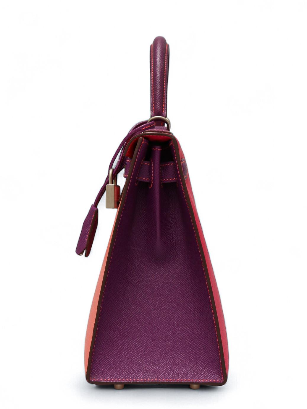 Commande spéciale Petit Kelly 28 Sellier Tricolor en vente 1