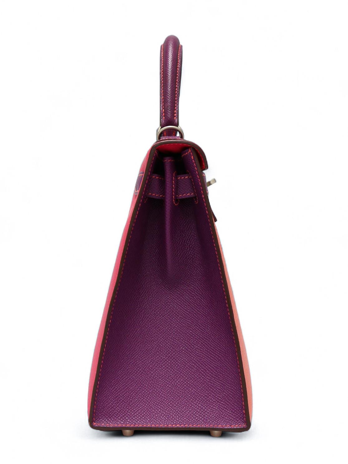 Commande spéciale Petit Kelly 28 Sellier Tricolor en vente 2