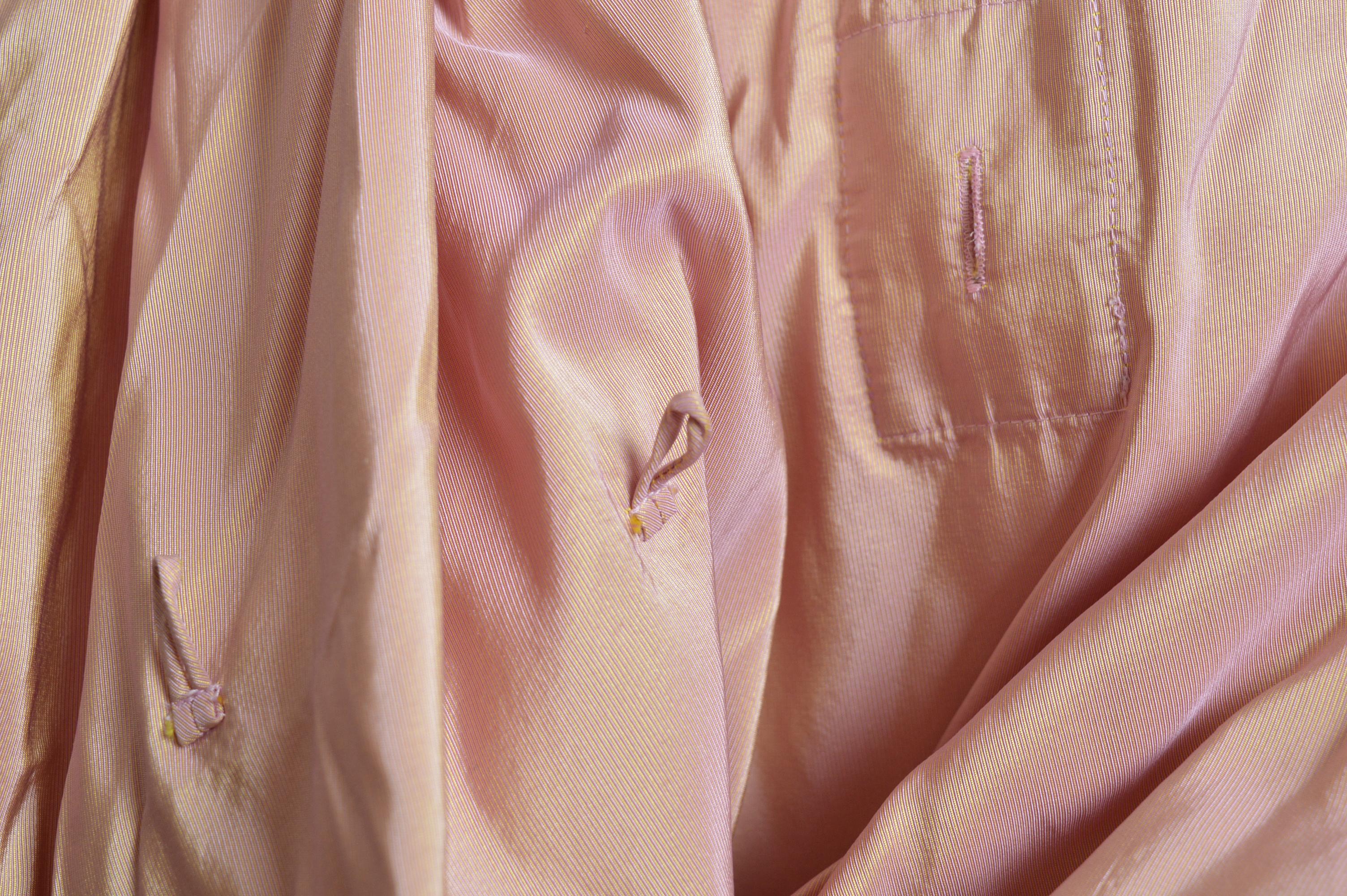 Special Order Vivienne Westwood Haute Couture Pink Taffeta Structured Skirt For Sale 6