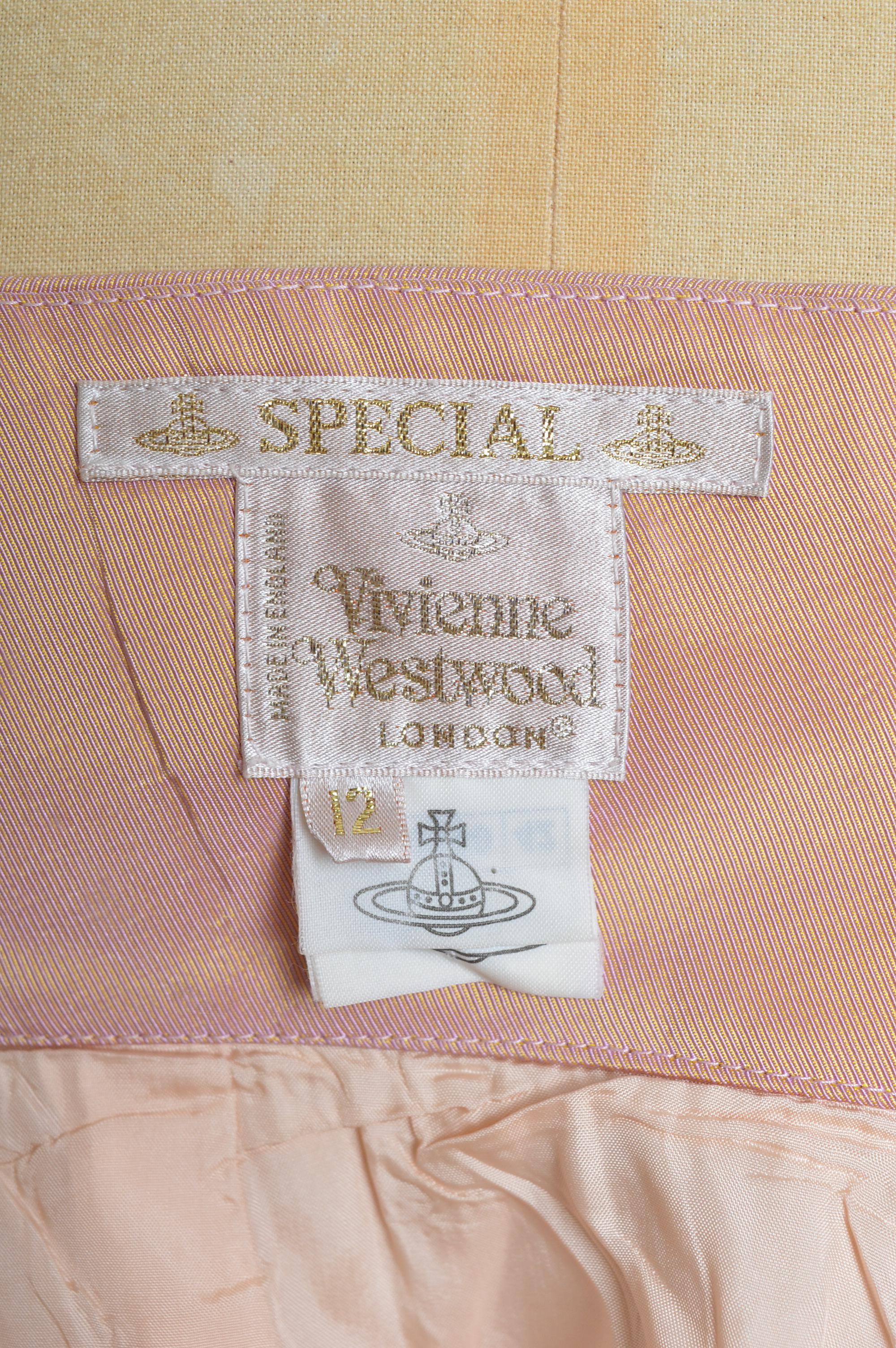 Special Order Vivienne Westwood Haute Couture Pink Taffeta Structured Skirt For Sale 9