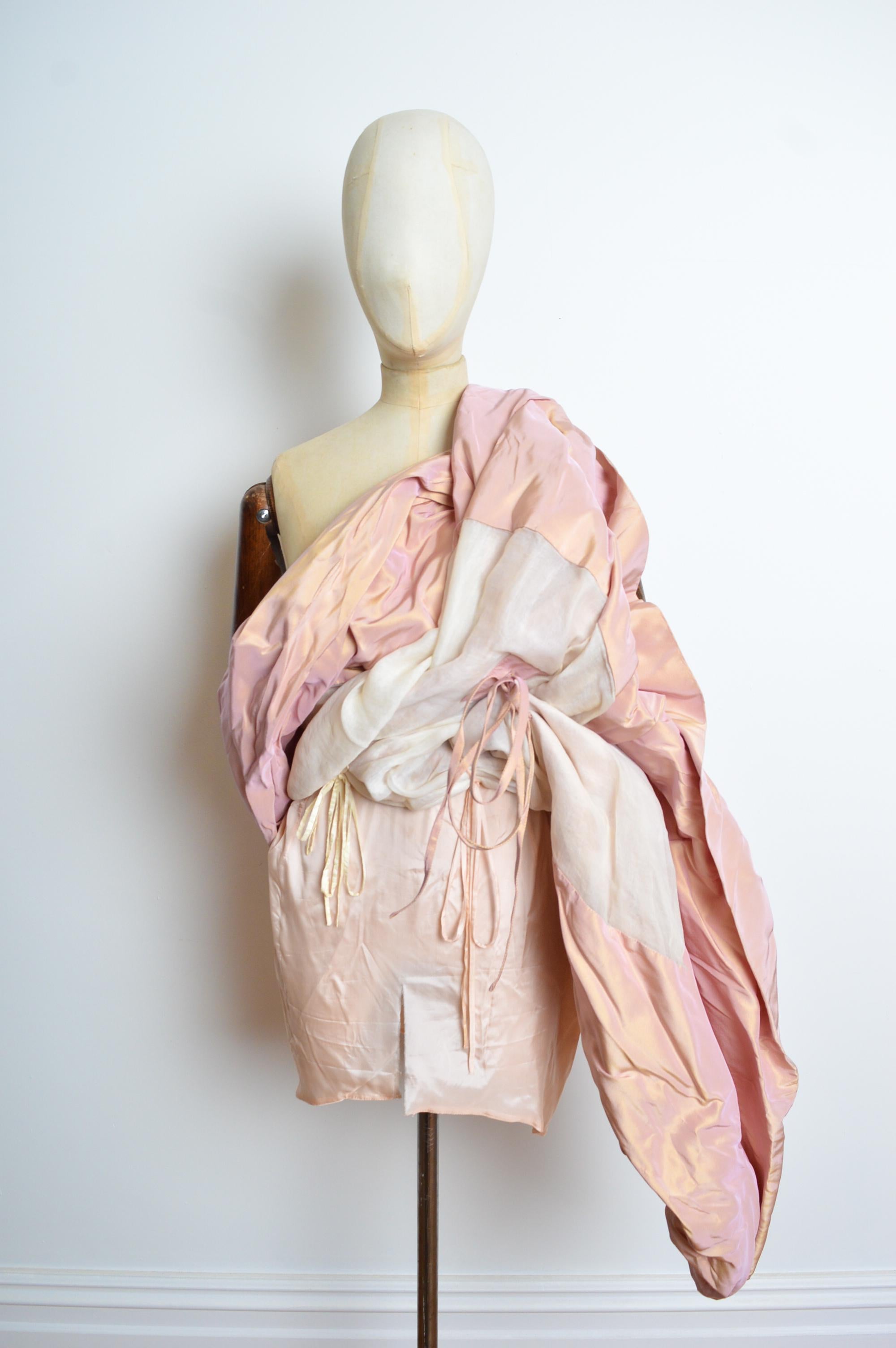 Special Order Vivienne Westwood Haute Couture Pink Taffeta Structured Skirt For Sale 4