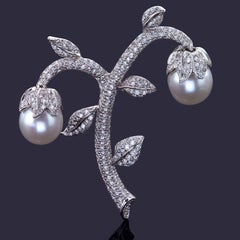 Special Platinum and Diamond "Tree" Broach