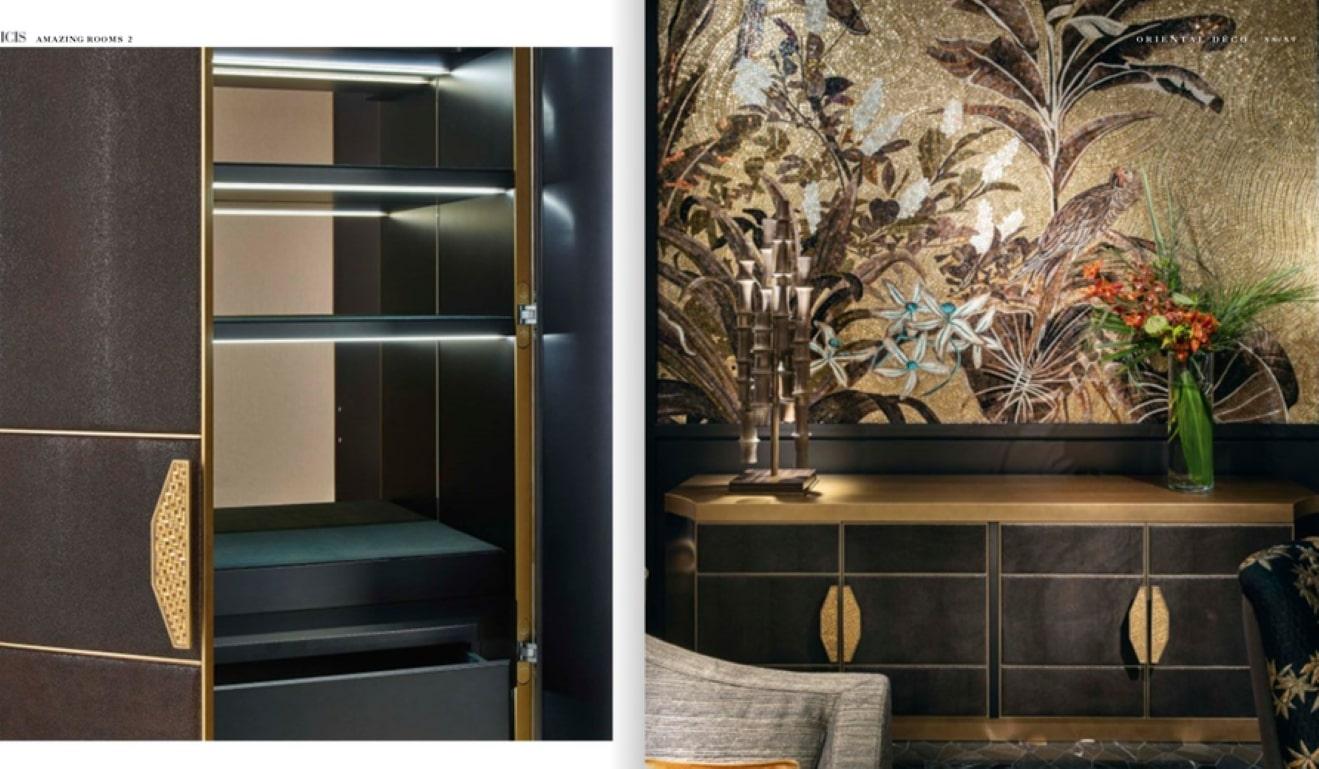Modern Special Price Cabinet Antique Bronze Finish Side Upholstery Leather Mirror Led For Sale