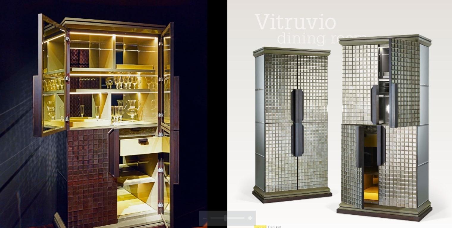 Precio Especial Armario Lacado Brillante Puertas Decorado Diamantes Corte Chips Led Moderno en venta