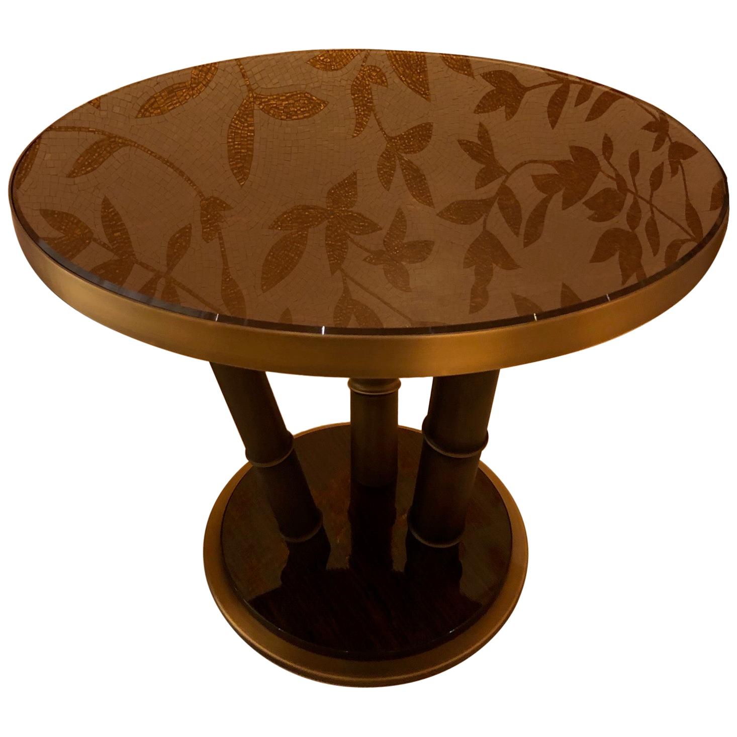 Classic Bronze Finish and Glass Coffee Table by LaBarge at 1stDibs
