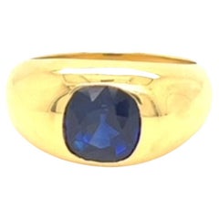 Anello speciale Sapphire Pinkie montato in oro giallo 18ct