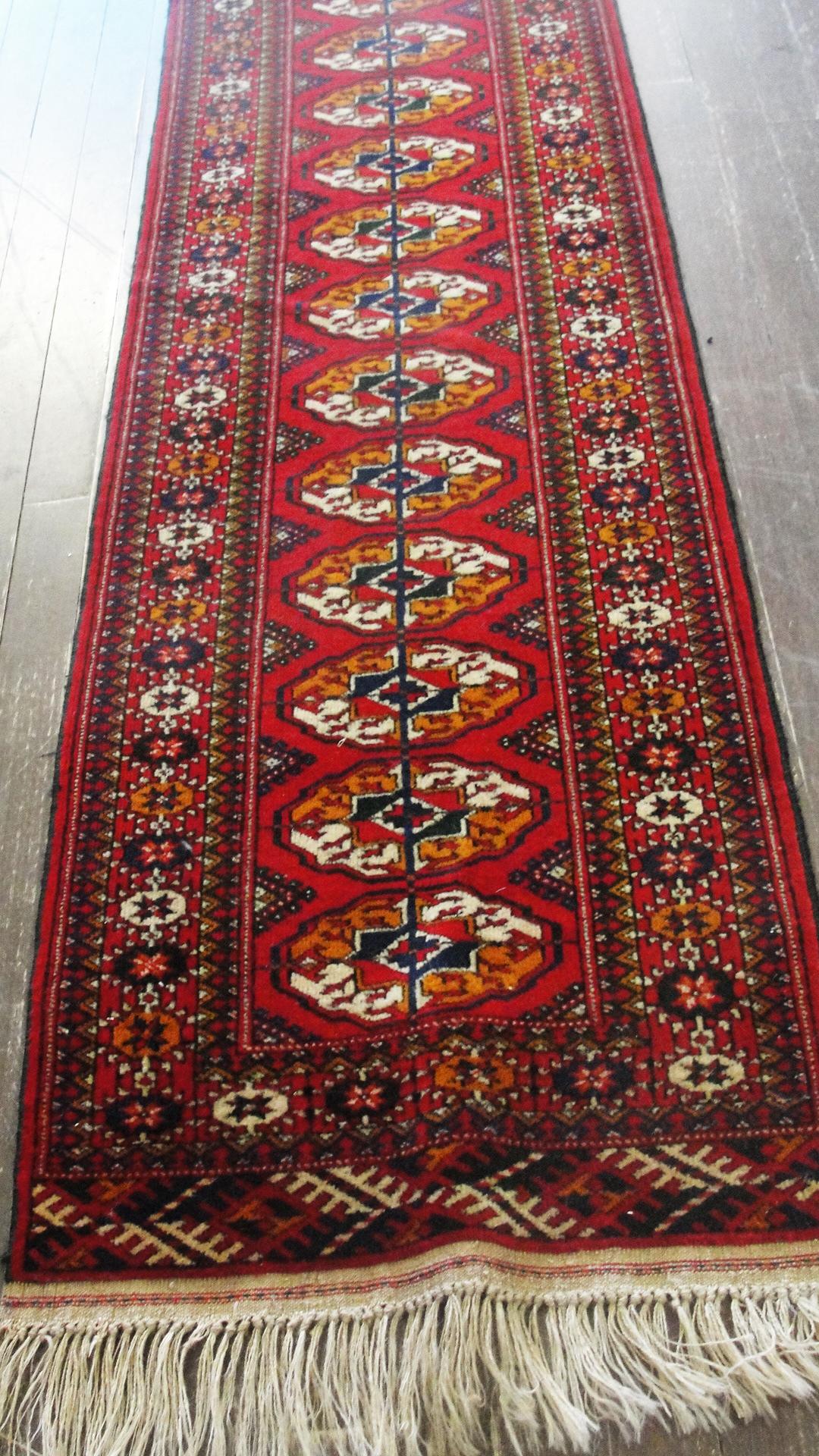 Hand-Knotted  Persian Turkoman Runner, Special Size For Sale