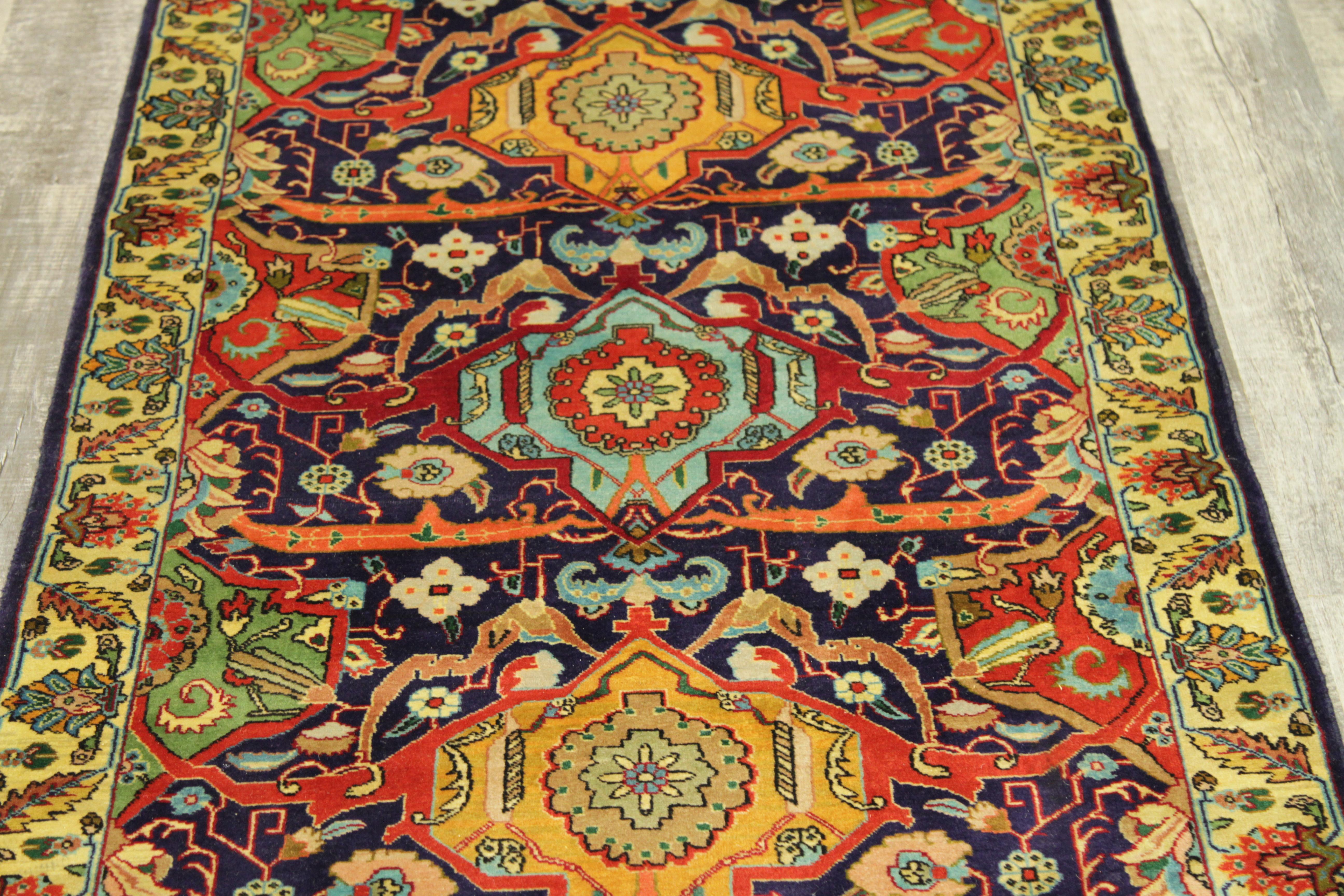 Special Twin Antique Persian Rug in Ornate Tabriz Design, circa 1950s For Sale 12