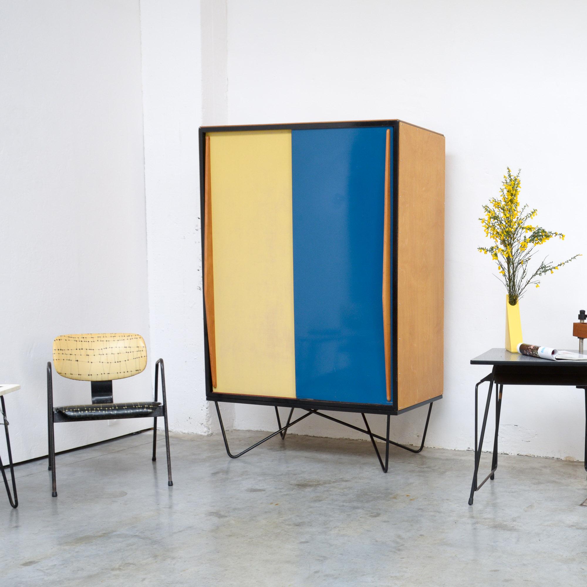 Lacquered Special Wardrobe Cabinet by Willy Van Der Meeren for Tubax