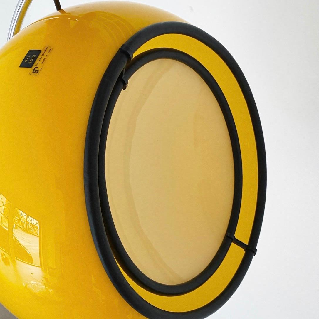 Special Yellow Ceiling Light by Harvey Guzzini, Italy, 1974 In Good Condition In Haderslev, DK
