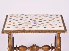 Specimen Marble Topped Giltwood Side Table
