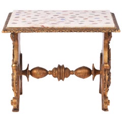 Specimen Marble Topped Giltwood Side Table