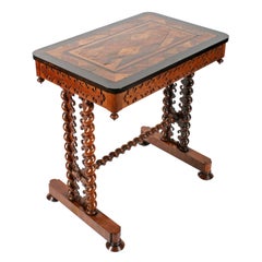 Antique Specimen Top One Drawer Table