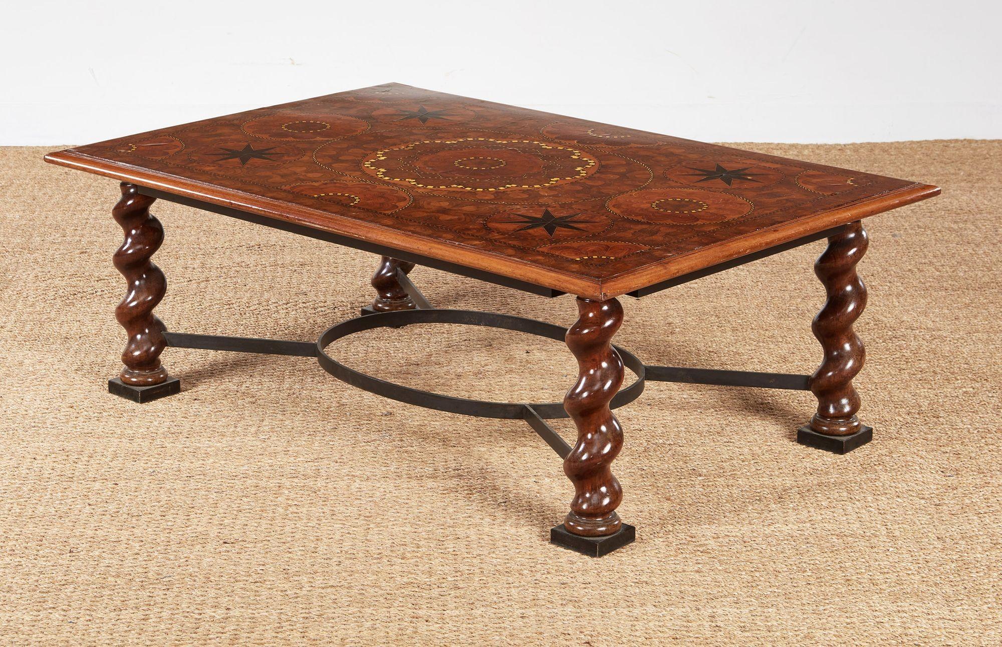 Specimen Wood Oyster Veneered Coffee Table For Sale 4