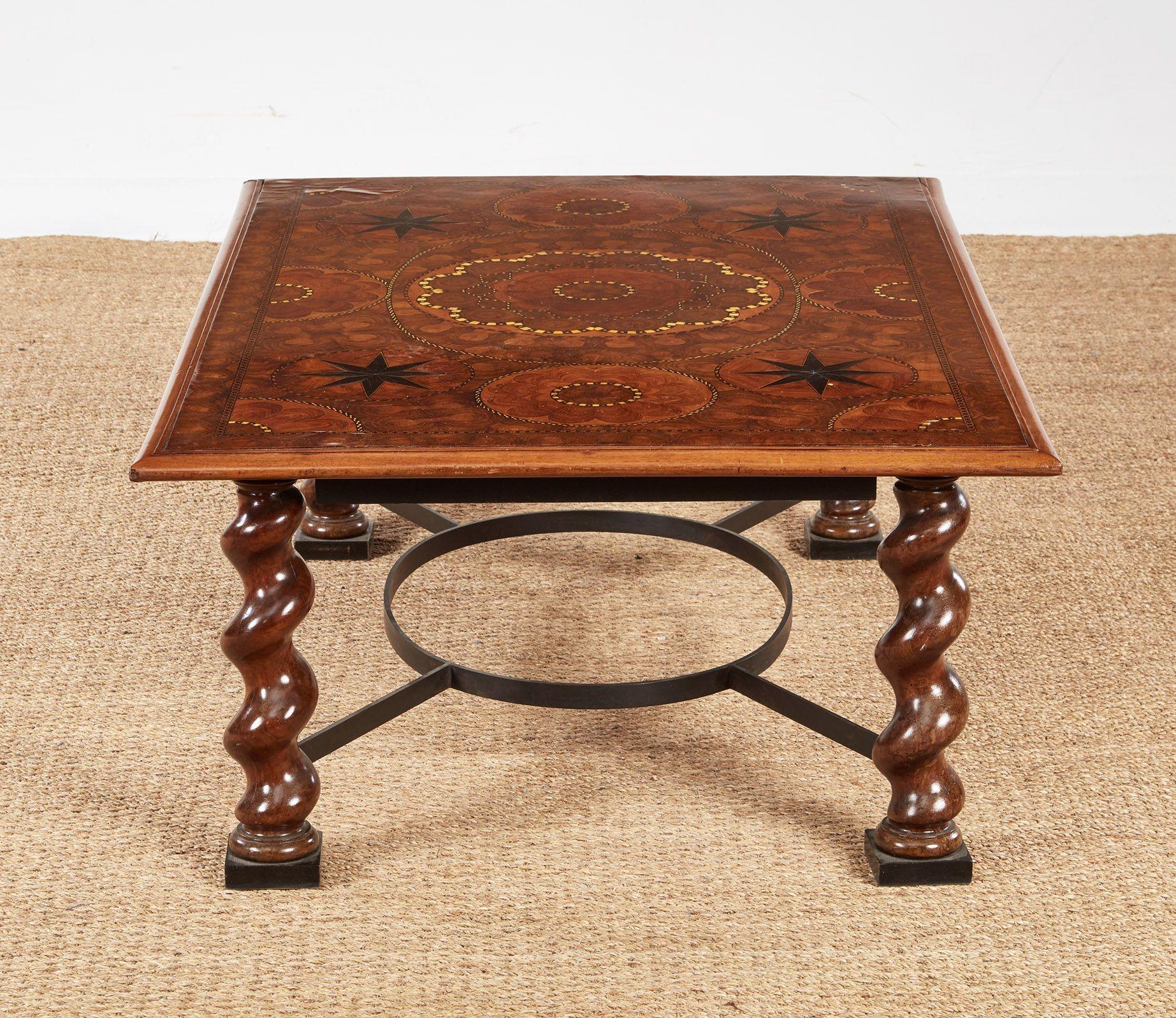Specimen Wood Oyster Veneered Coffee Table For Sale 5