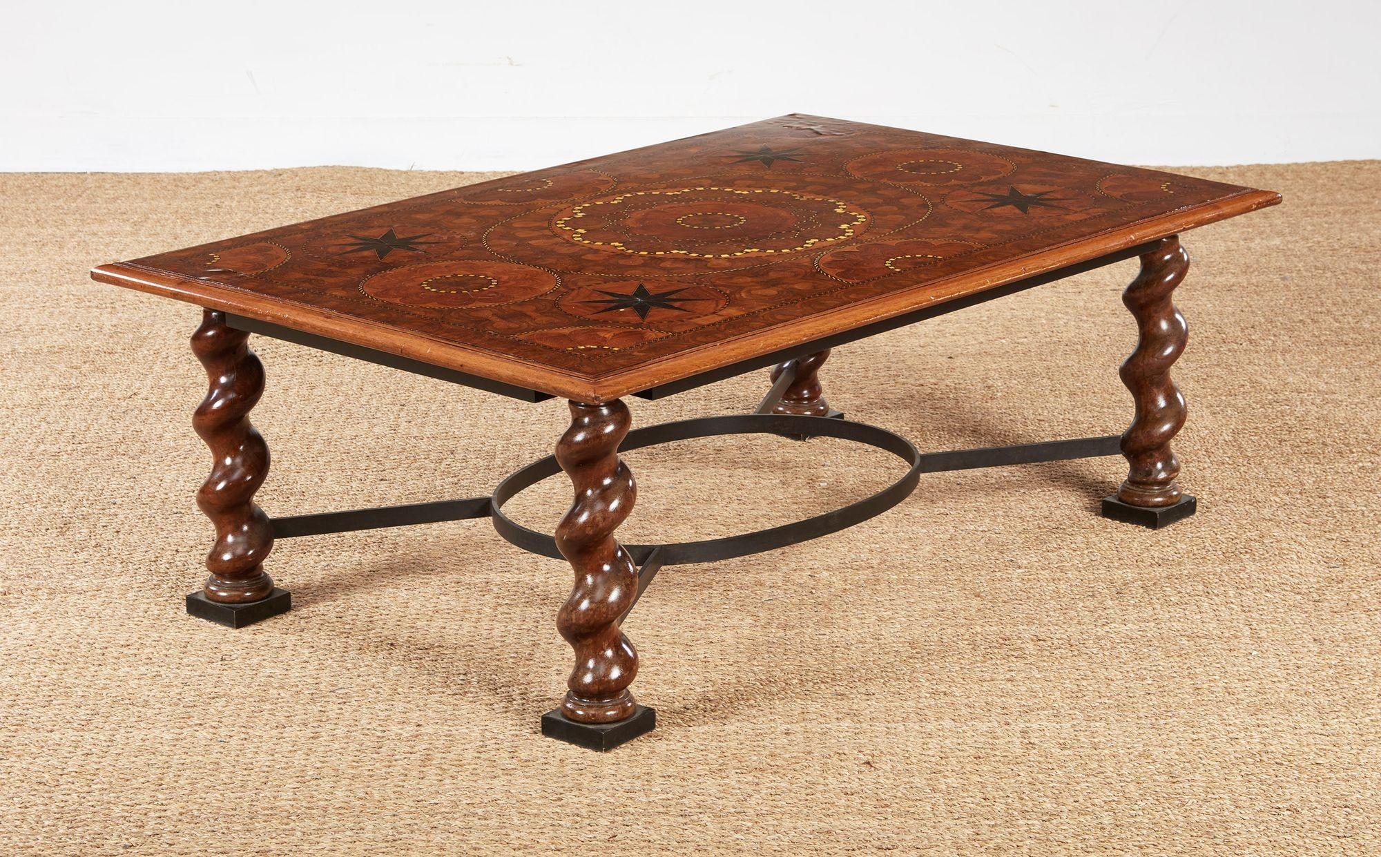 Specimen Wood Oyster Veneered Coffee Table For Sale 6