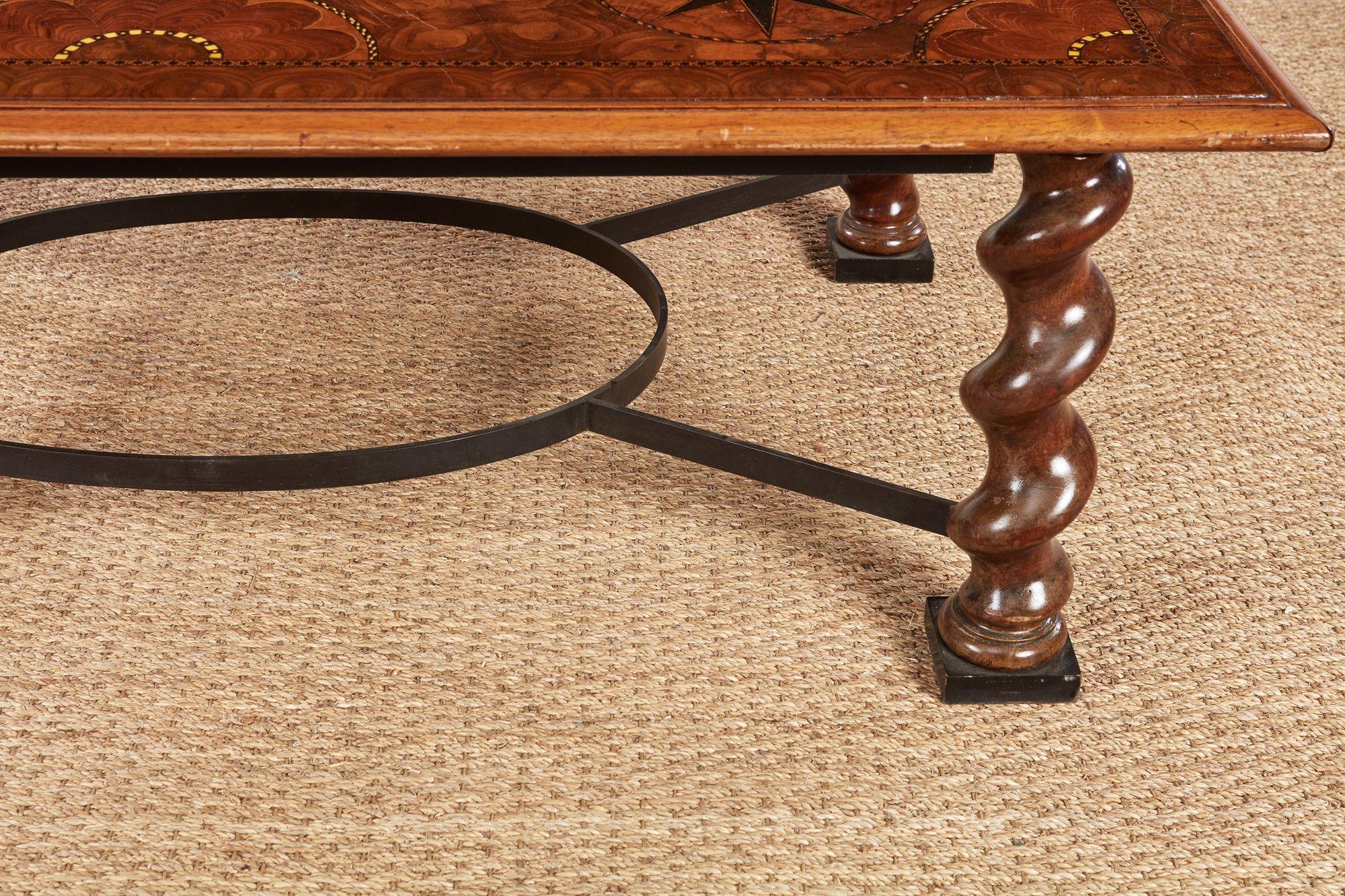Specimen Wood Oyster Veneered Coffee Table For Sale 7