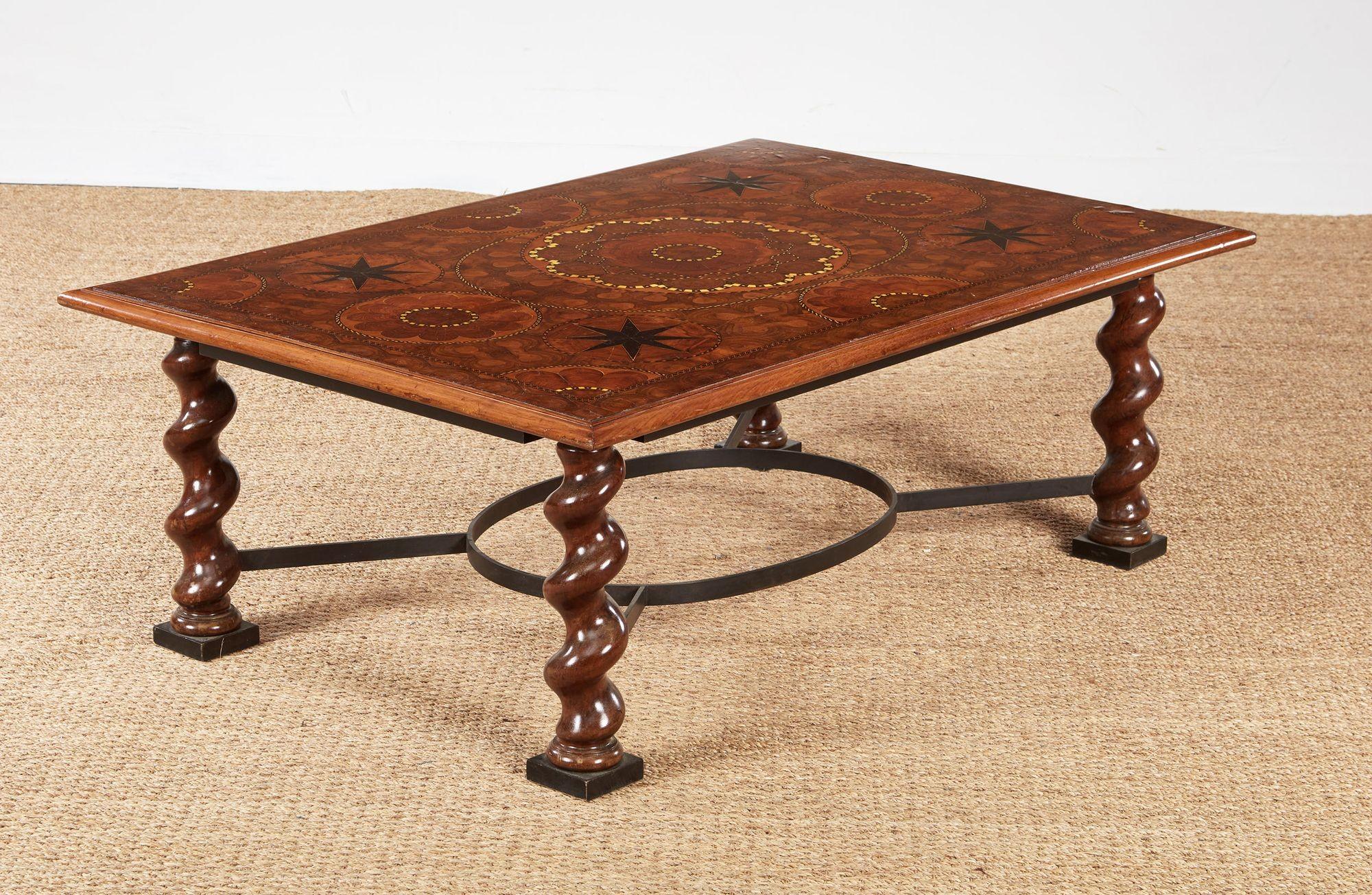 Specimen Wood Oyster Veneered Coffee Table For Sale 2