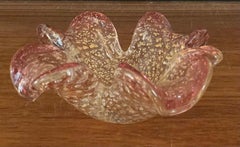 Speckeled Art Glass Bowl / Ashtray by Murano Glass