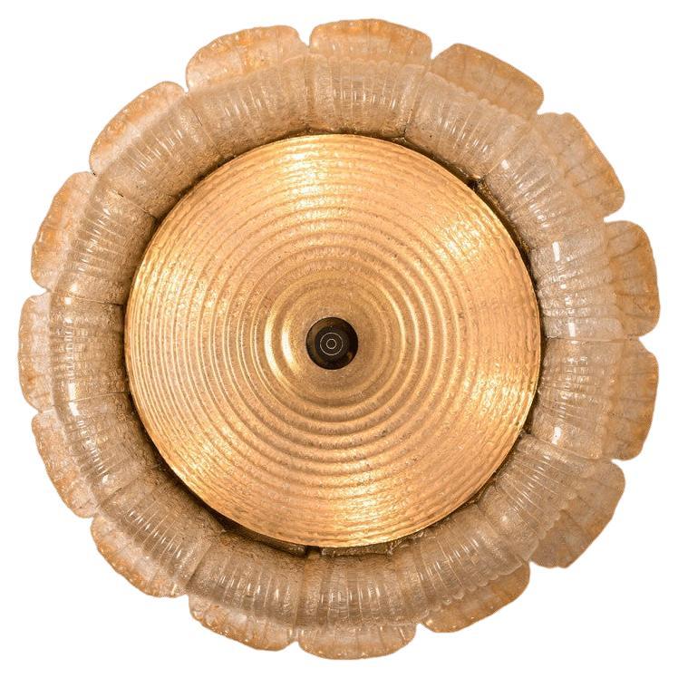 Lampada da incasso in vetro dorato trasparente Barovier 
Toso, Italia in vendita