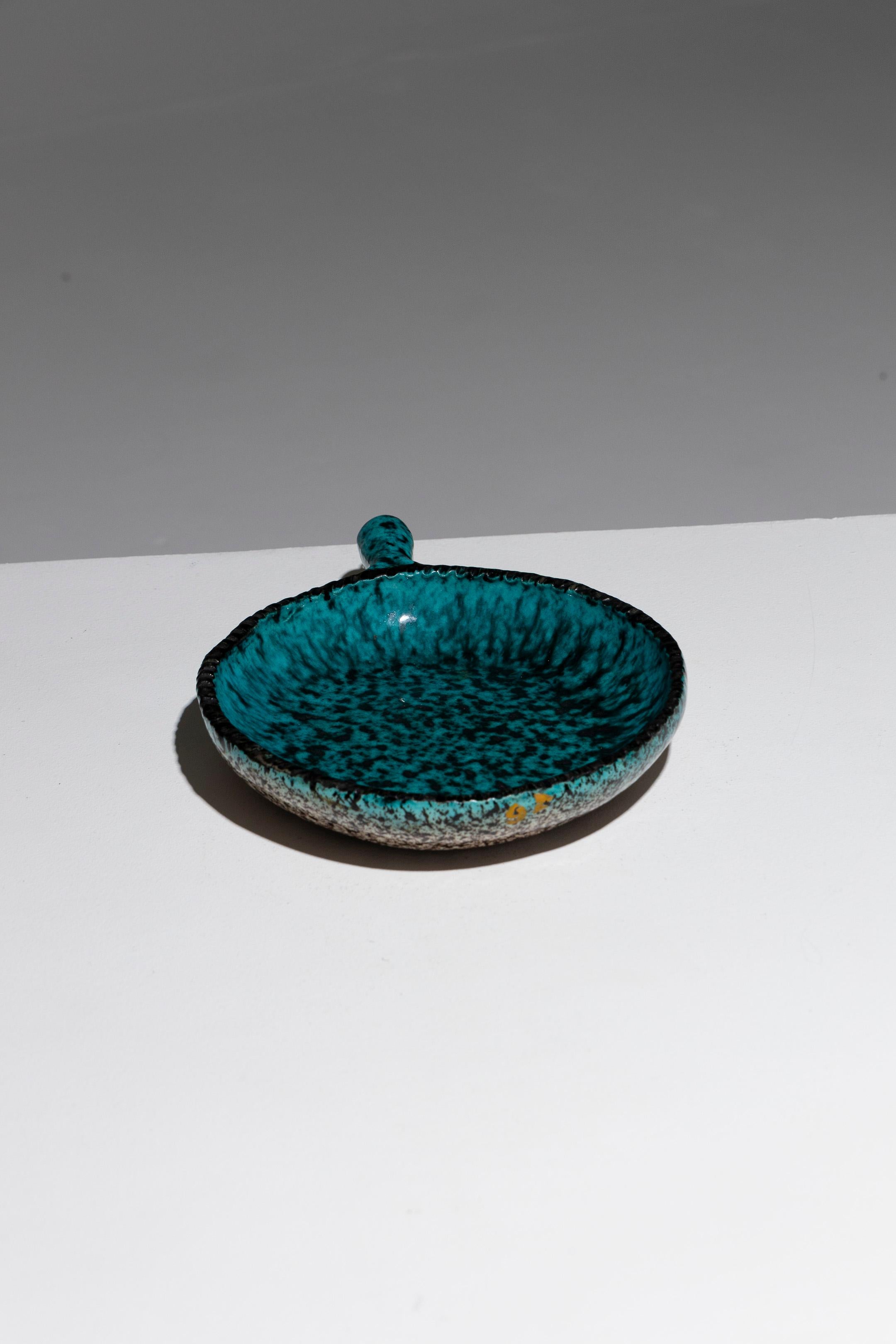 Vaso in maiolica maculata, Accolay, anni '60. In condizioni buone in vendita a PARIS, FR