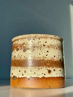 Speckled Glaze Stoneware Planter, Denmark, 1960s