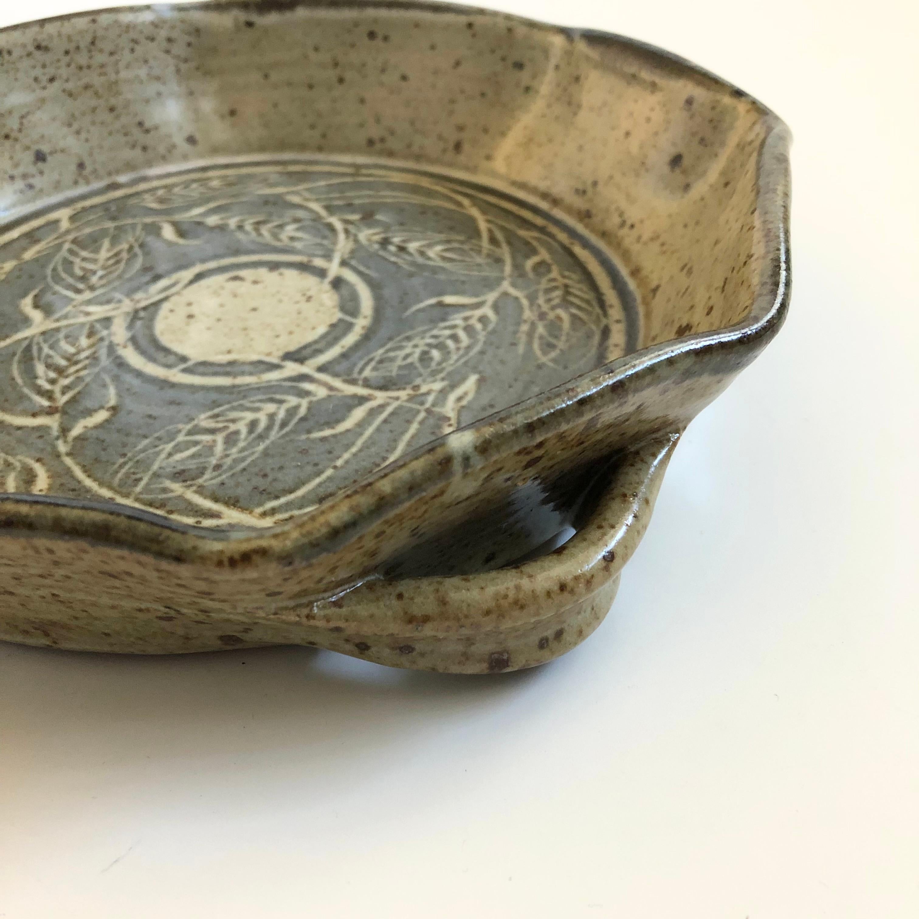 Speckled Studio Pottery-Teller – Montana Korn Pottery (20. Jahrhundert) im Angebot