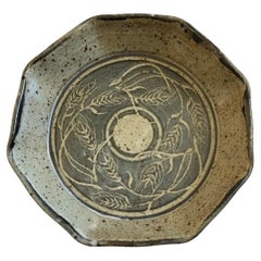 Plato de cerámica moteada Studio Pottery - Montana Korn Pottery