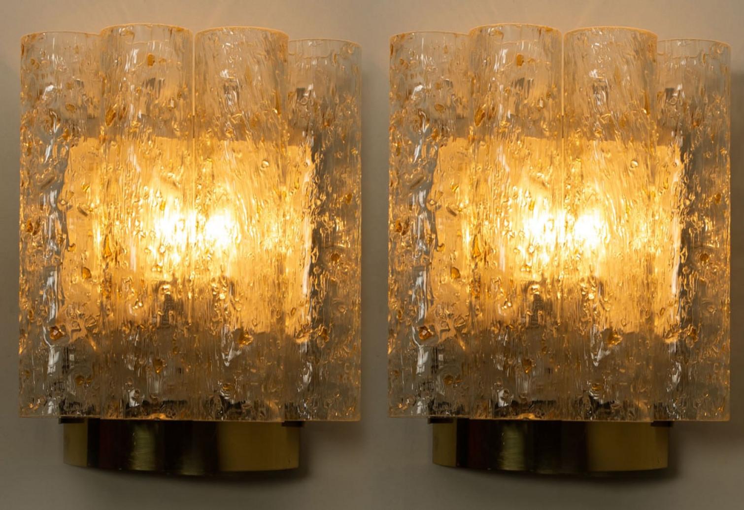 Lampade da parete a tubi maculati di Doria Leuchten, anni '60 in vendita 3