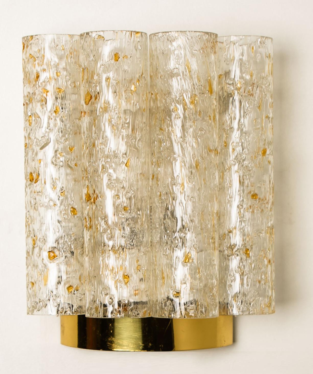 Speckled Tubes Wall Lights by Doria Leuchten, 1960s For Sale 1