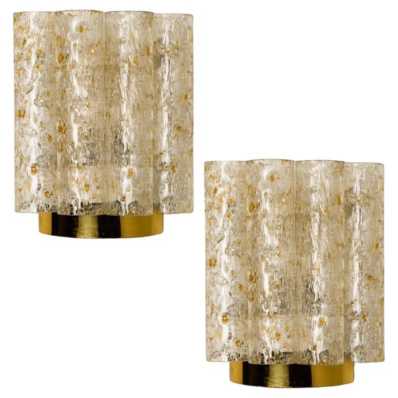 Speckled Tubes Wall Lights by Doria Leuchten, 1960s