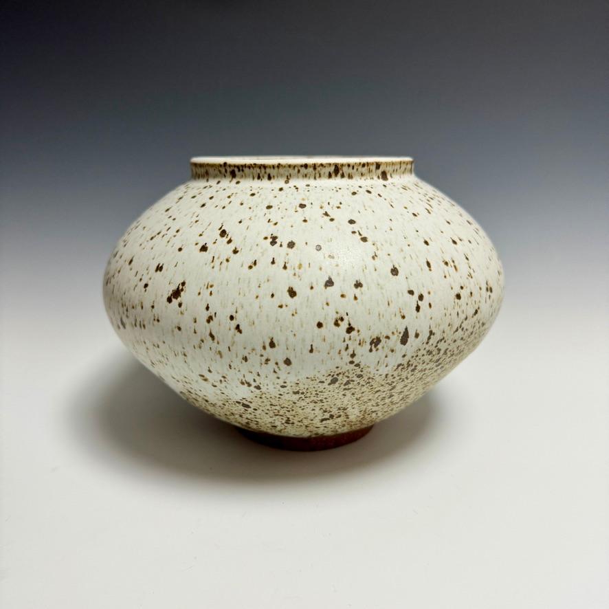Barattolo di luna bianca a macchie di Jason Fox.

Artista del sud della California da oltre metà della sua vita, Jason Fox Contemporary Ceramic si basa sulla sua formazione classica in architettura e storia dell'arte, oltre che sul suo amore per il