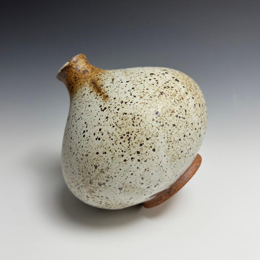 Speckled White Flower Bottle by Jason Fox In New Condition For Sale In Burbank, CA