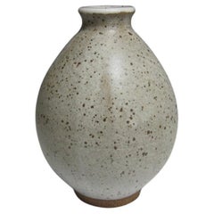 Speckled White Flower Bottle / Ceramic Vase by Jason Fox