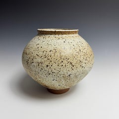 Speckled White Moon Jar by Jason Fox