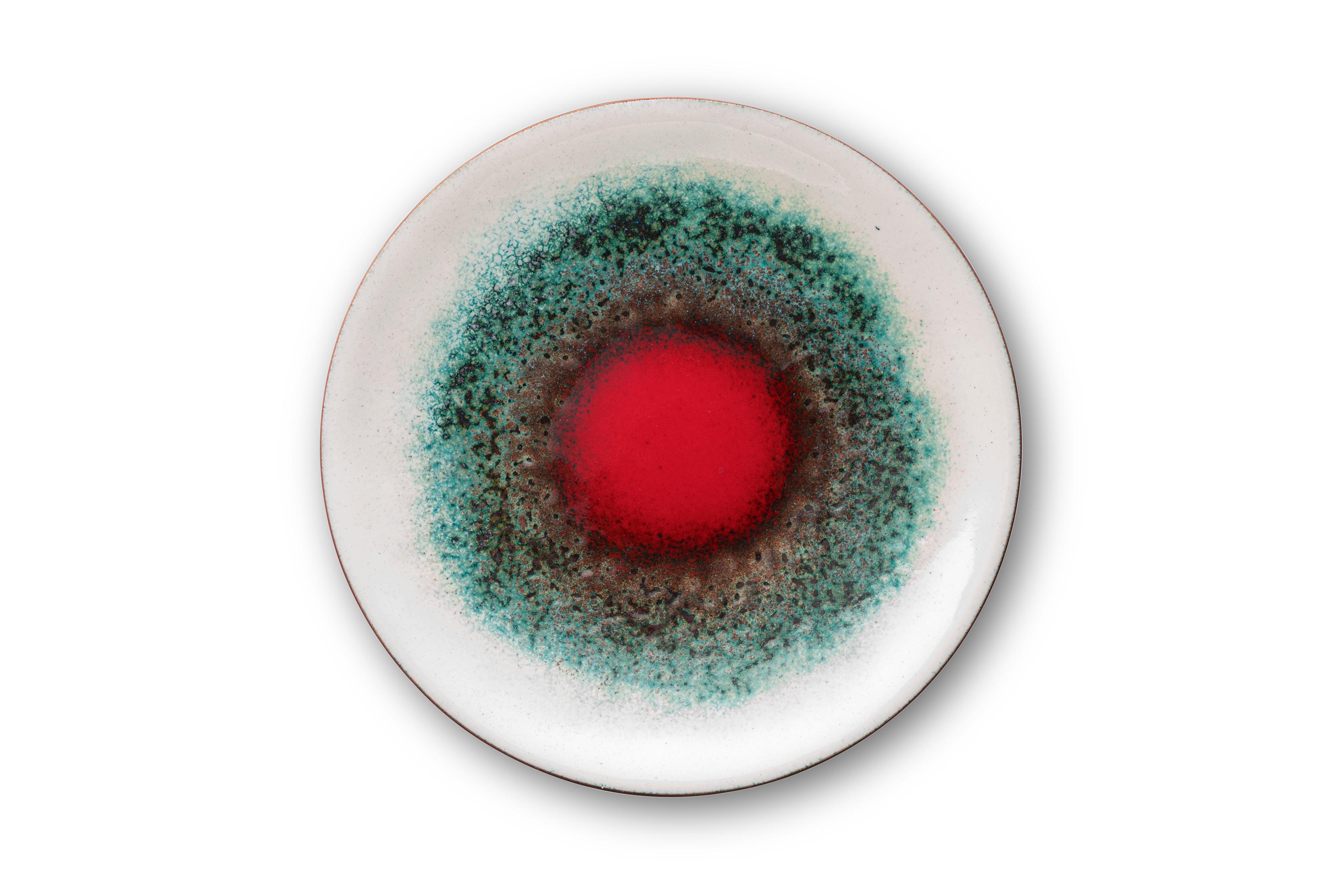 Specola, Dish, Fire Enamel on Copper For Sale 9