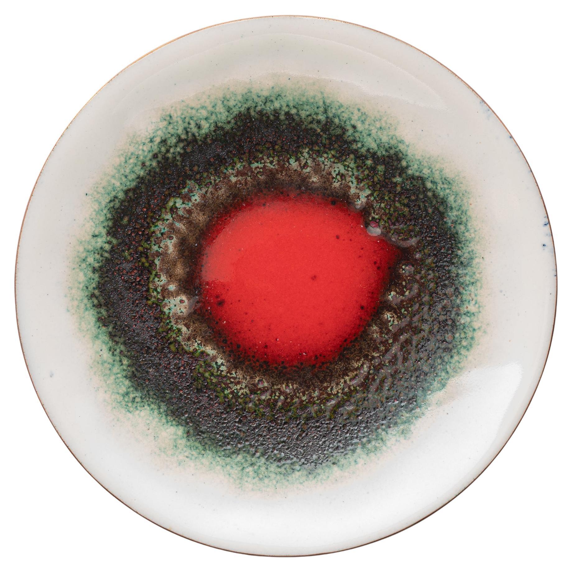 Contemporary Specola - Dish - Fire Enamel on Copper For Sale