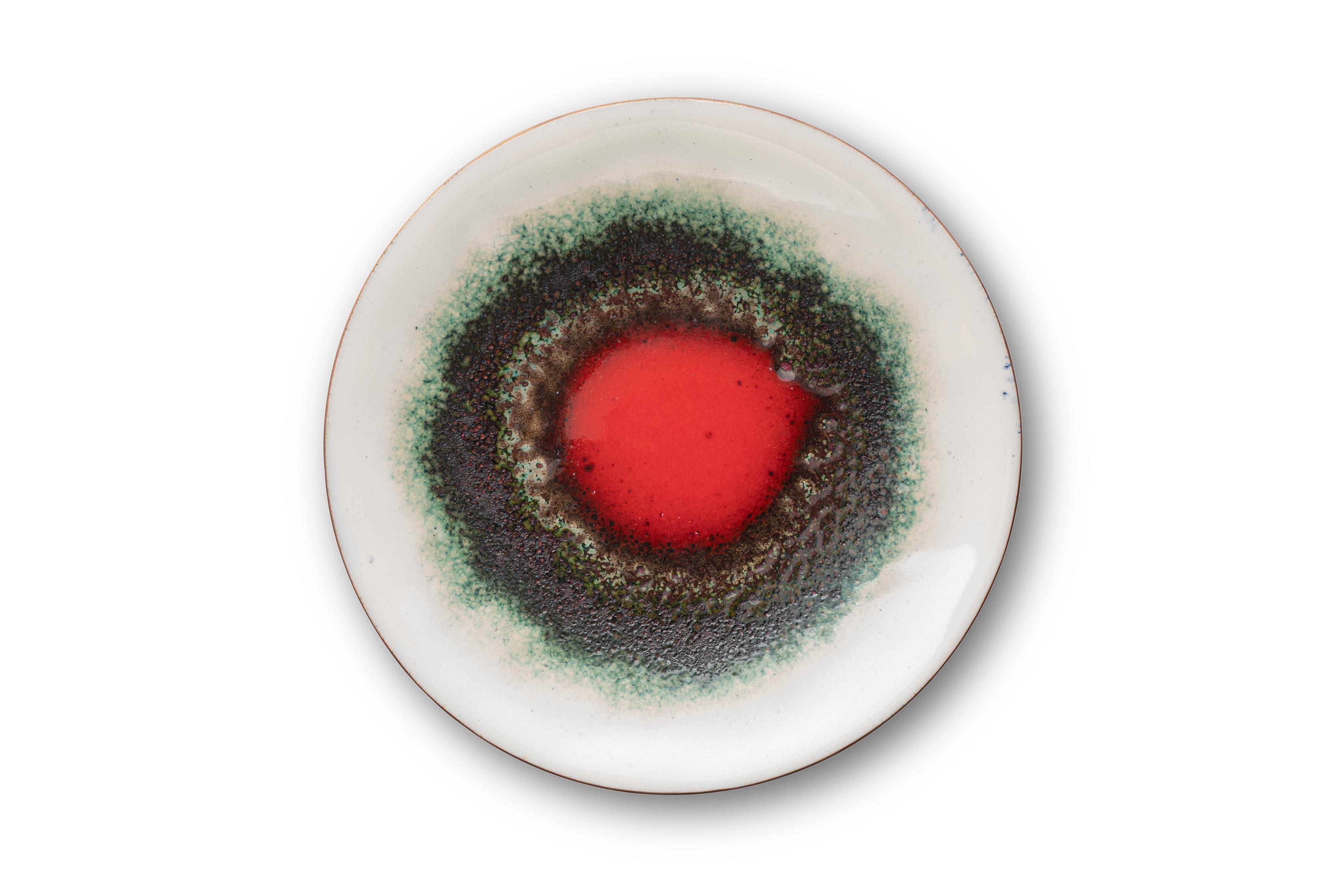 Specola, Dish, Fire Enamel on Copper For Sale 3